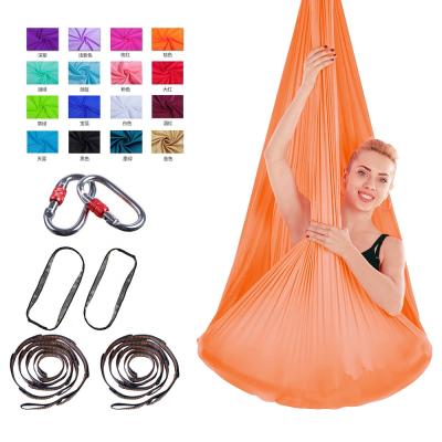 China OEM Quality Durable Professional Aerial Safety and Yoga Aerial Silks Flying Yoga Hammock for Yoga Practice [Orange] for sale