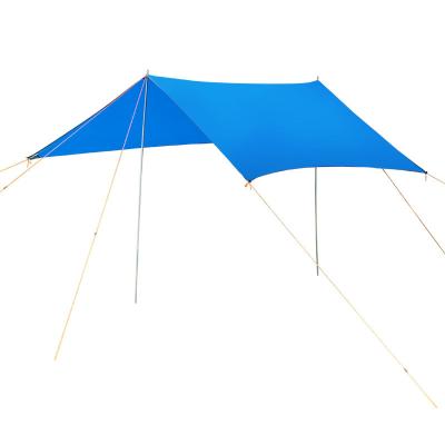 China Outdoor 1500 PU Waterproof UV Proof Shelter Windproof Waterproof Sun Tarp Rain Fly Camping Tent Light Weight For Hammock -- Blue for sale