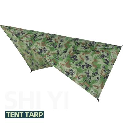 China UV-Resistant Fly Tarp Large Portable Space Hammock Rainproof And Waterproof Outdoor Camping Tent For Beach Hiking (Camouflage) for sale