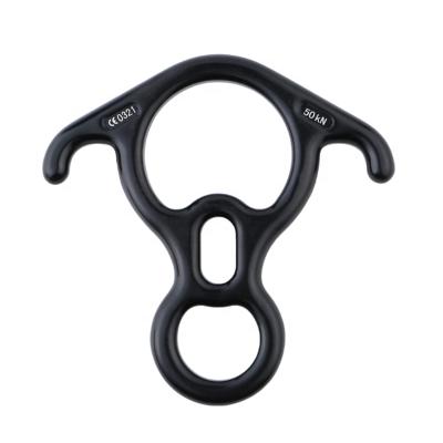 China Durable 50KN Bull Horn 8 Shape Ring Descender Ring Descender Carabiner For Caving Rise for sale