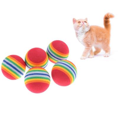 China Viable Red Favorite Toy Dogs Small Puppy Toy Balls Bulk Activity Cat Toy Balls Soft EVA Foam Interactive Indoor Kittens for sale