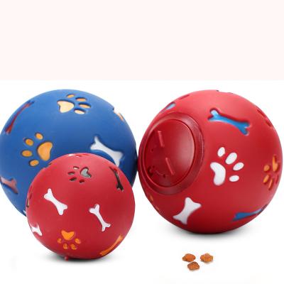 China Sustainable Interactive Dog Toys Ball Works Rubber Balls Dog Squeaky Durable Chew Ball for sale