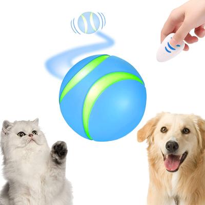 China Viable Smart Interactive Pet Toy Bounce Ball For Dog Cat With Remote Control, USB Rechargeable, Flashing RGB LED Lights Auto Rollin for sale