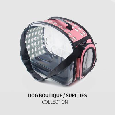 China Transparent Portable Small Animals Pet Carrier Cat Carrier Breathable Package Dog Bag for sale