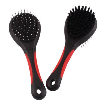 China Double Pin Bristle Combo Brush Fast and Good Viable Professional Sided for Dogs Cats for sale