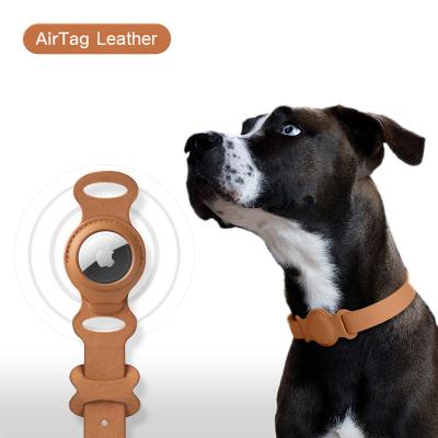 China Cat Traction Collar For Airtags Tracker Nylon Original Leather Pet Dog Case Airtag Device AirTag Anti-lost Accessories for sale