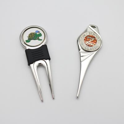 China Eco-friendly Built in China TTGYP Digging Tool Customized Logo Ball Marker Golf Hat Clip for sale