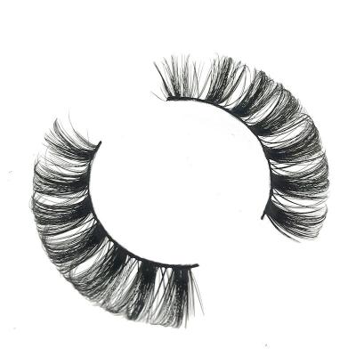 China 100% New Private Label Styles Natural Double Density Curl Extension Effect Vegan Faux Mink Soft Wholesale Handmade Silk Lashes for sale