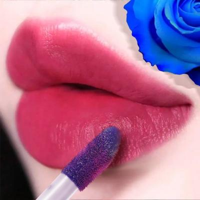 China Factory Wholesale Waterproof Blue Magic Color Changing Lip Gloss Lipstick Temperature Change Colors Liquid Lipstick for sale