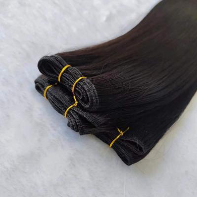 China Factory Wholesale Silky Straight Wave Sew In Russian Hair Weave Double Drawn Ombre Hair Weaves, Two Tone Blonde Weft Hair Extensions for sale