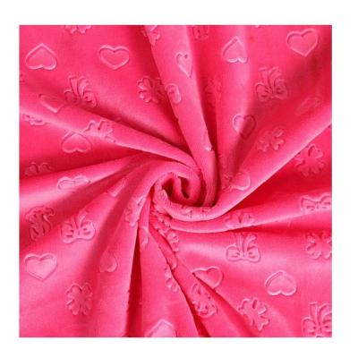 China Top Quality Memory Custom 3D Embossed Micro Printed Polyester Velvet Fabric For Garment for sale