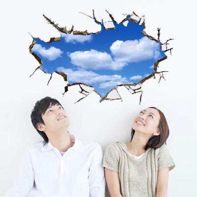 China WALL STICKER Bedroom Decoration 3d Cloud Ceiling Design Fake Wall Sticker for sale