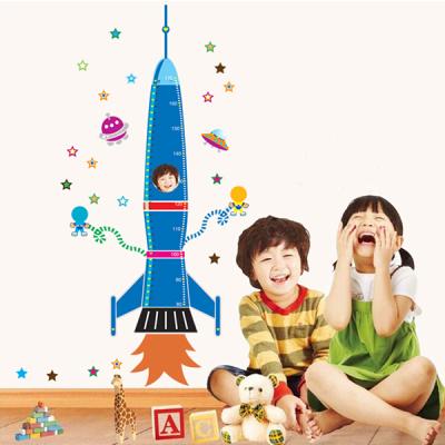 China WALL STICKER Cartoon Rocket Height Measurement Kids Decal Wall Stickers for sale