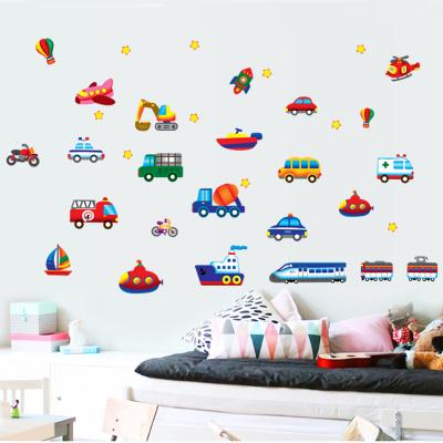 China WALL STICKER PVC 3d cartoon cars kids self adhesive diy wall sticker for sale