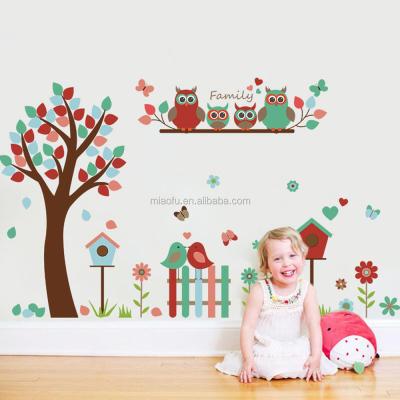 China Removable WALL STICKER 3D Happy Tree Decal Stickers For Baby Room for sale