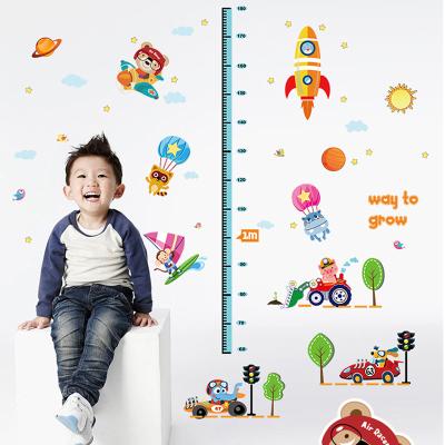 China Removable WALL STICKER Cartoon Kids Height Growth Chart Wall Sticker for sale