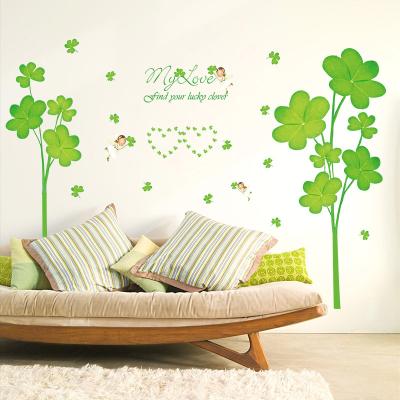 China WALL STICKER decoration bedroom gree leaf wall stickers home wallpapers for sale