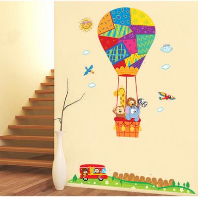 China WALL STICKER Baby Room Wall Decoration 3d Cartoon Bobo Animal Balloon With Sticker for sale