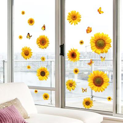 China Removable WALL STICKER sunflower pegatinas peeled off wall stickers wall decal stickers for sale