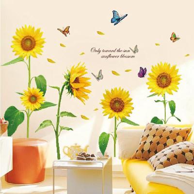 China WALL STICKER Home Decor Removable 3d Sunflower Adhesive Wall Sticker for sale