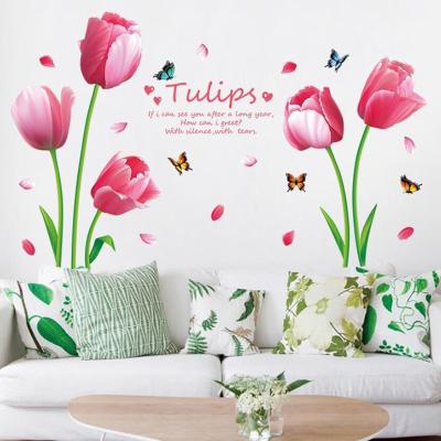 China WALL STICKER home decor 3d rose flower wall sticker for bedroom for sale