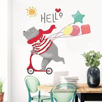 China WALL STICKER Kids Bedroom Wall Decoration Cartoon Beer Stickers for sale