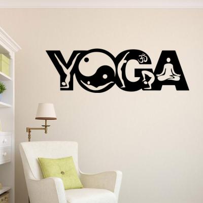 China Home Window Sticker Decoration 3d Sports Vinyl Decal PVC Yoga Wall Sticker for sale