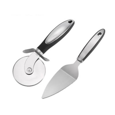 China Multi-function workable pizza tool stainless steel pizza bike cutter set for sale