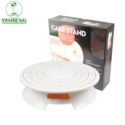 China Sustainable Cake Tools Turntable For Cake Decorating Plastic Cake Turntable Stand for sale