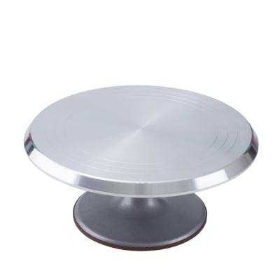 China Rotatable Cake Tool Rotatable Aluminum Dish Turntable For Decorating Cakes Large Commercial Cake Turntable for sale