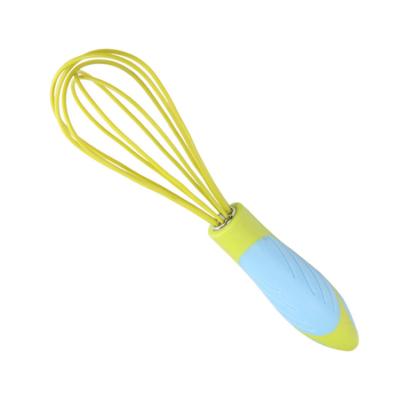 China 10 Inch Viable Cooking Tool Egg Beater Mixer Manual Hand Beat Stainless Steel Silicone Egg Beater for sale