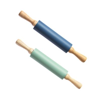 China High Quality Designed Silicone Viable Kitchen Tool Rolling Pin With Mat Pastry Boards for sale