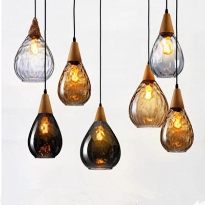 China Home Decor Light European Modern Colorful Hand Blown Glass Chandelier Glass Pendant Light for sale