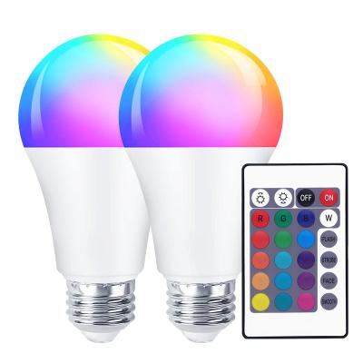 China Hotel RGBW Color Changing Remote Control Colorful Lamp RGB LED Light Bulbs for sale