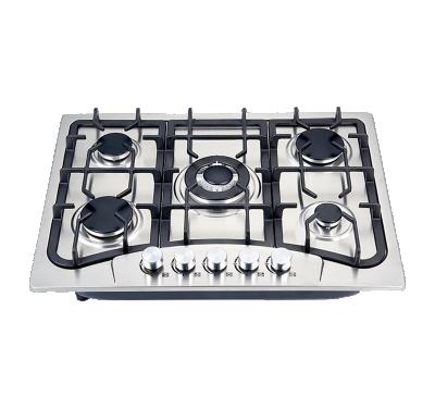 China 5 Burner Commercial High Quality Professional Indoor Built In Gas Hob Manufacturer for sale