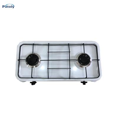 China Wholesale Cheap European Style Price Portable Household Kitchen Tabletop Gas Stove Outdoor Gas 2 Burner Stove With CE Certification for sale