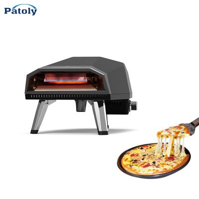 China Height Adjustable Maker Rotate 12 Inch Portable Pizza Maker With Stone Pizza Pizza Skin For Outdoor Cooking Camping Garden for sale