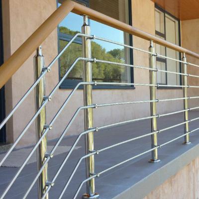 China Rod Bar Steel Balcony Railings , Indoor Stair Rail For Apartment Deck Terrace for sale