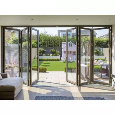 China Aluminium Alloy Bifold Patio Doors Swing Energy Efficient 2.0mm Thermal Break for sale