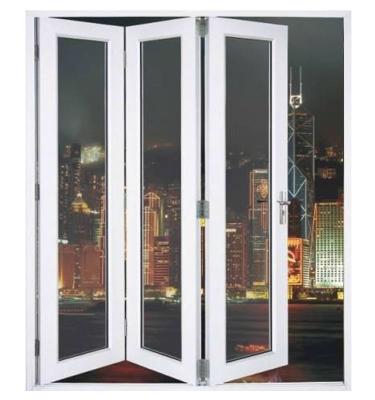 China Accordion Bathroom Plastic Sliding Pvc Folding Door Anodized for sale