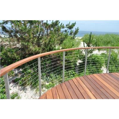 China Decking Aluminum Cable Railing , Stainless Steel Balustrade Wire Deck Railing for sale