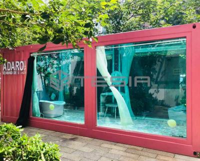 中国 Tesia Industry Custom Prefab Modular 20FT 40FT Container House Luminous Swimming Pool 販売のため