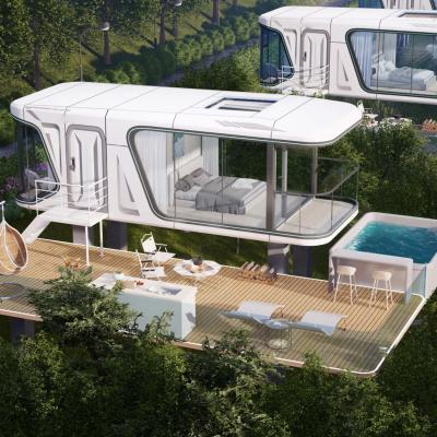 Chine Maison de camping moderne de style de capsule d'espace de cadre modulaire adaptée aux besoins du client par portatif pour l'usage extérieur à vendre