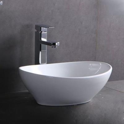 Κίνα White Vessel Sink Table Top Bathroom Ceramic Sanitary Wares Art Wash Basin προς πώληση