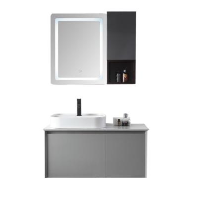 Cina Vanità a 40 pollici del bagno di Grey Customized Bathroom Cabinets LED dello specchio caldo della luce in vendita