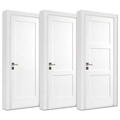 China Estilo americano de madera sólido Front Doors del MDF de las puertas del hotel del panel casero del apartamento 3 en venta