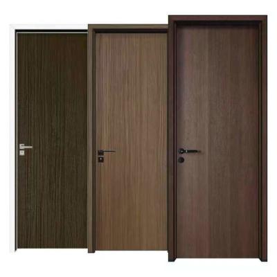 China Interior Simple Modern MDF Melamine Wooden Door For Bathroom for sale