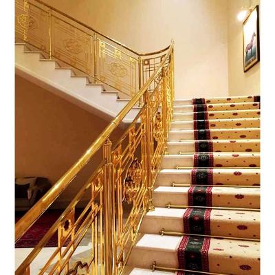 China Custom Metal Decorative Railing SS Baluster Stainless Steel Plate Railing For Stairs for sale