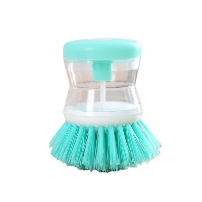 China Sustainable Push-type automatic liquid cleaning brush does not hurt pots and pans Multi-functional stain removal cleaning brush for sale