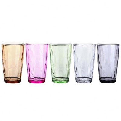 China Sustainable Acrylic cup plastic transparent colorful water cup creative anti-drop can be used for beer beverage cup tea more occasions for sale